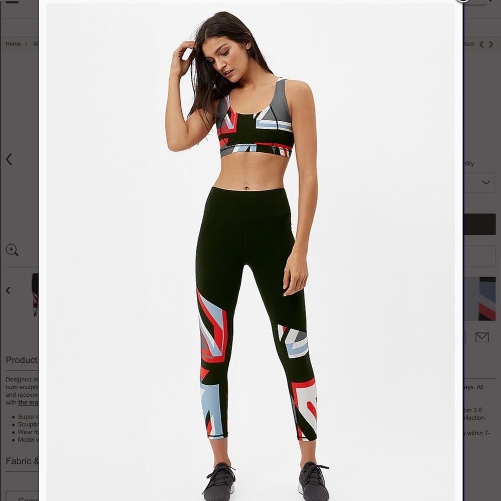 Sweaty Betty power leggings 7/8 Union Jack British